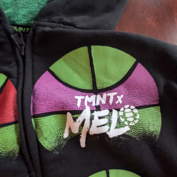 Boys Large Nickelodeon TMNT x Carmelo Anthony Hoodie, Black and Green - Picture 4 of 7